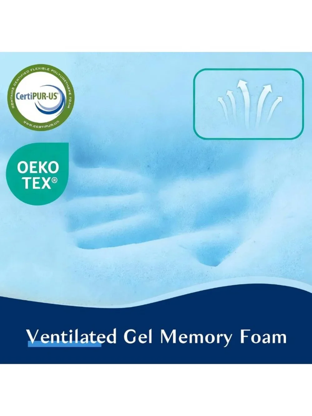 Ultra Thin Cooling Gel Pillow for Stomach & Back Sleepers, Neck Pain Relief